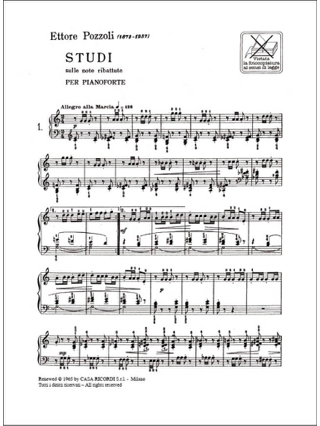 Etudes sur les notes redoublées - Ettore Pozzoli - Partition - Piano
